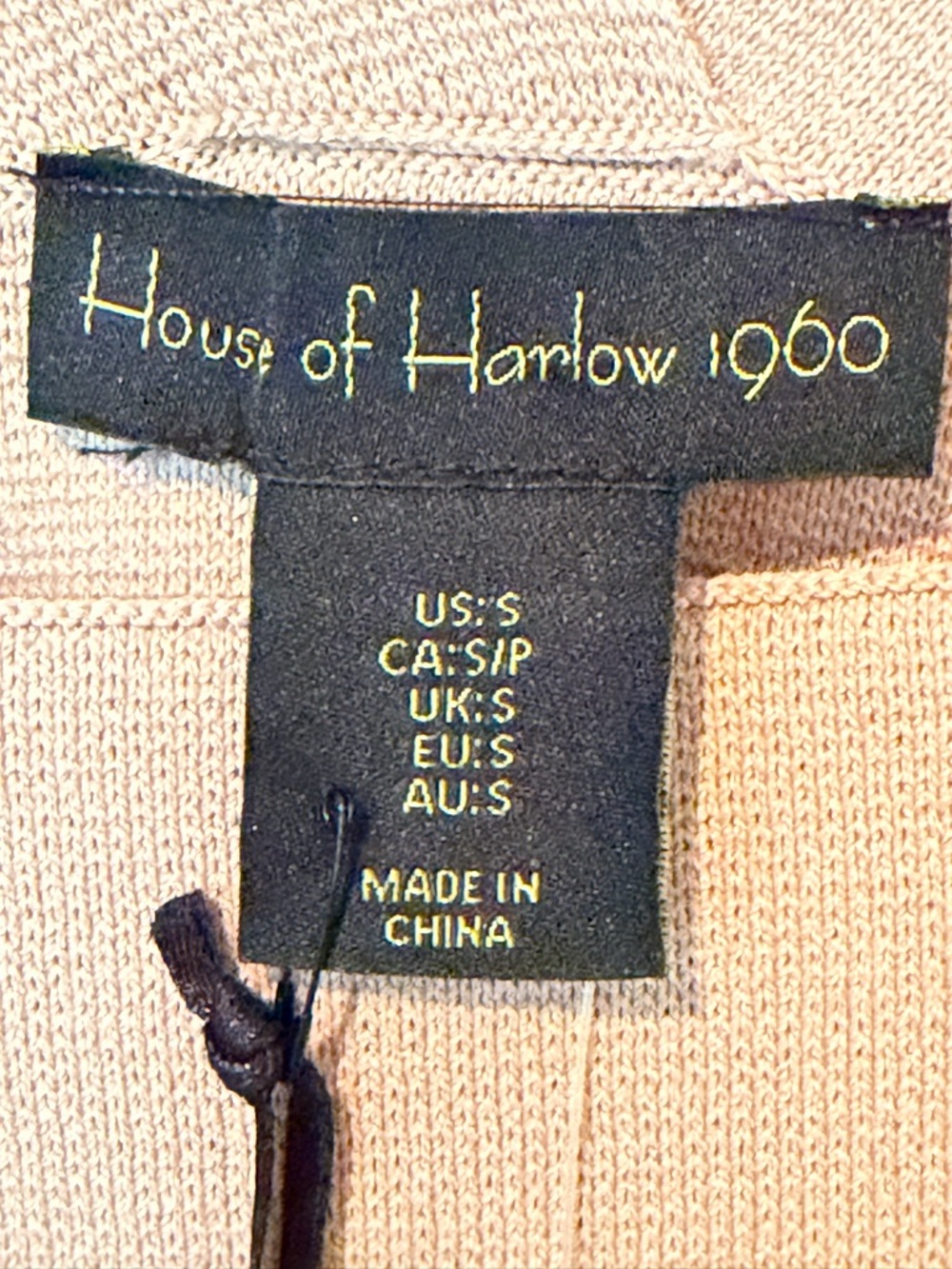 House of Harlow 1960 Compression Knit Tank NWT Toasted Almond Wide Strap Top - Picture 5 of 15